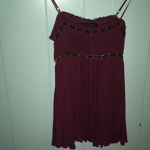 Plum strapped top